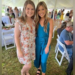 Banana Republic Vibrant Blue Midi Jumpsuit